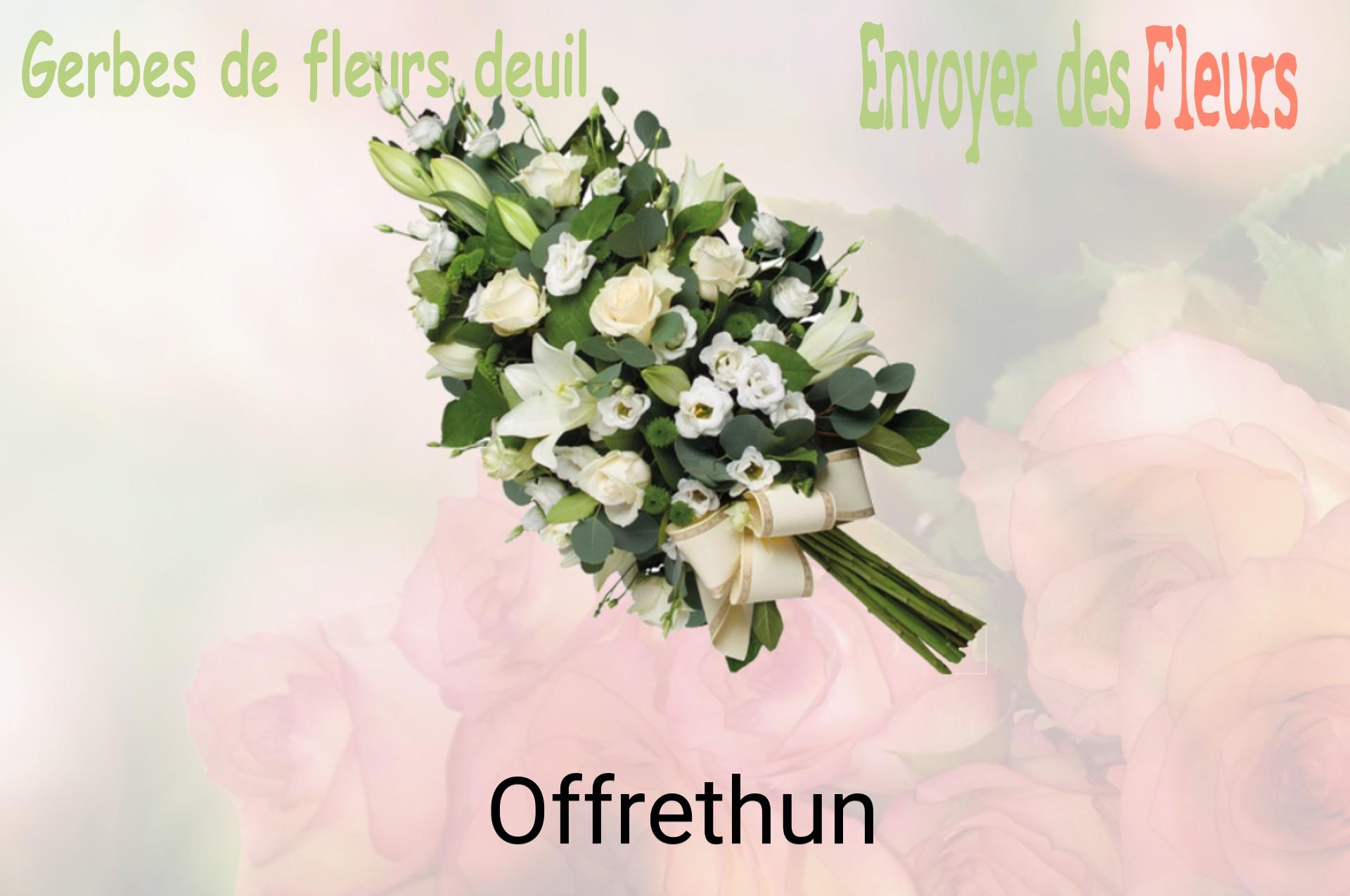 Gerbe de fleurs de deuil livrée à Offrethun